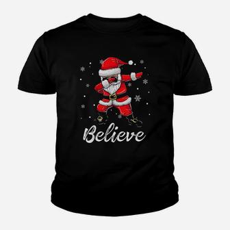 Believe Christmas Dabbing Santa Claus Kid T-Shirt | Seseable UK