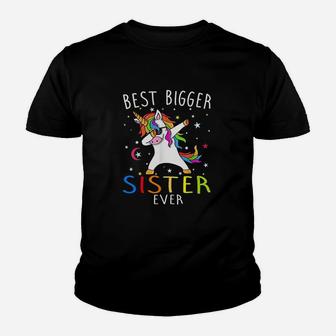 Best Bigger Sister Ever Unicorn Kid T-Shirt - Seseable