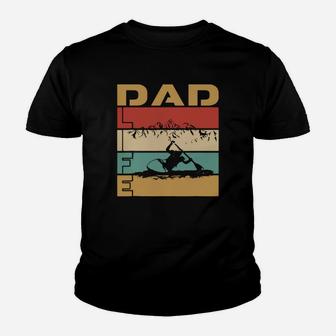Best Dad Life Kayaking Adventure Sports Vintage Kid T-Shirt - Seseable