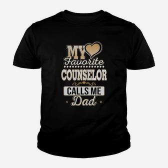 Best Family Jobs Gifts, Funny Works Gifts Ideas My Favorite Counselor Calls Me Dad Kid T-Shirt - Seseable