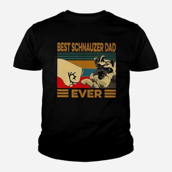 Best Schnauzer Dad Ever Retro Vintage T-shirt Kid T-Shirt - Seseable
