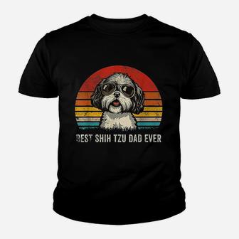 Best Shih Tzu Dad Ever Funny Shih Tzu Dad Gift Dog Lover Kid T-Shirt - Seseable
