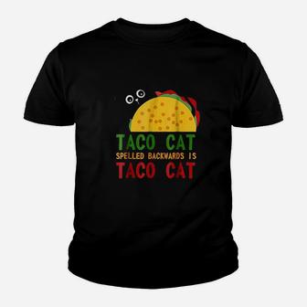 Best Taco Cat Spelled Backwards Is Tacocat Kid T-Shirt - Seseable