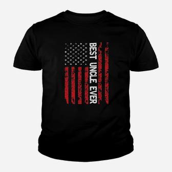 Best Uncle Ever American Flag Family Crewneck Kid T-Shirt - Seseable