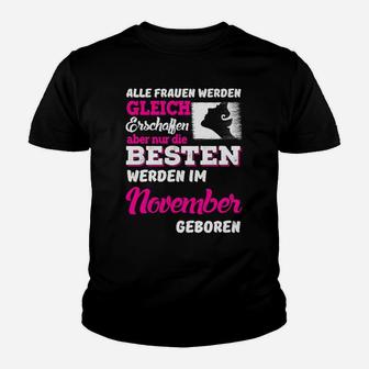 Beste Frauen November Geburtstags-Kinder Tshirt, Originelles Geschenk - Seseable