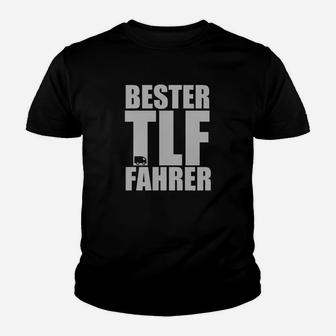 Bester TLF Fahrer Schwarzes Kinder Tshirt für Feuerwehrleute, Feuerwehr Design - Seseable
