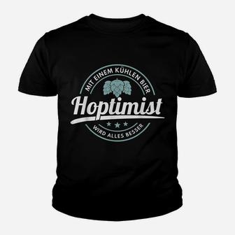 Biertrinker Bier Hoptimist Alkoho Kinder T-Shirt - Seseable