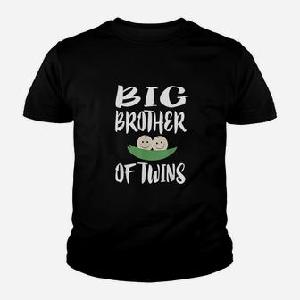 Big Brother Of Twins Older Brother Gift Announcement Kid T-Shirt - Seseable