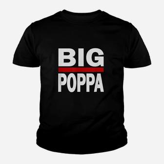Big Poppa Hip Hop Dad Fathers Day Kid T-Shirt - Seseable