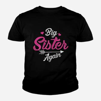 Big Sister Again Announcement Gifts Kid T-Shirt - Seseable