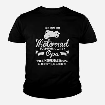 Biker Opa Ich Bin Ein Motorrad Fahrender Opa Kinder T-Shirt - Seseable