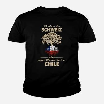 Bikulturelles Erbe Kinder Tshirt, Schweiz und Chile Wurzeln Design - Seseable