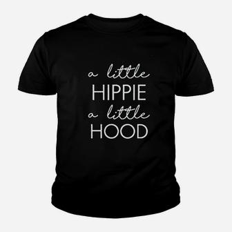 Binshre A Little Hippie A Little Hood Women Letter Kid T-Shirt - Seseable