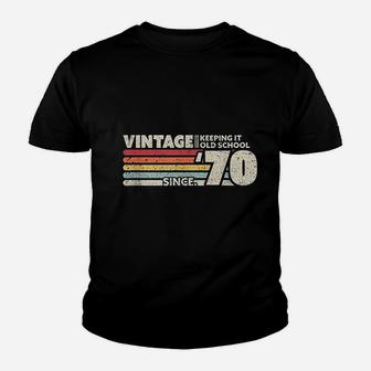 Birthday 1970 Vintage Keeping It Old School Kid T-Shirt - Seseable