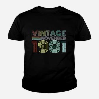 Birthday Gift Vintage November 1981 Kid T-Shirt - Seseable