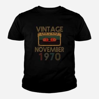 Birthday Vintage November 1970 Kid T-Shirt - Seseable