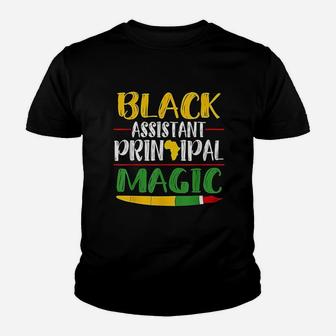 Black Assistant Principal Magic Black History Month Teacher Kid T-Shirt - Seseable