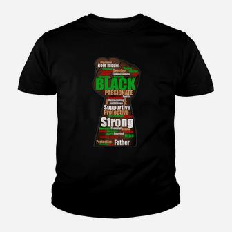 Black Father African American Proud Black History Month Kid T-Shirt - Seseable