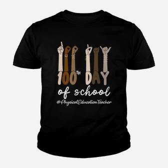 Black History 100 Days Of School Physical Education Teacher Life Teaching Jobs Kid T-Shirt - Seseable