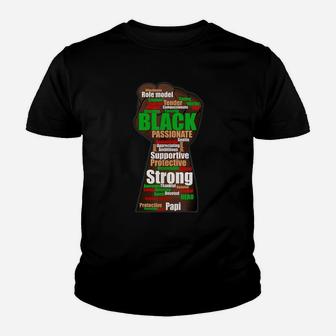 Black Papi African American Proud Black History Month Kid T-Shirt - Seseable