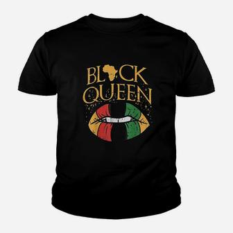 Black Queen Melanin Lips Africa Pride History Bl Kid T-Shirt - Seseable
