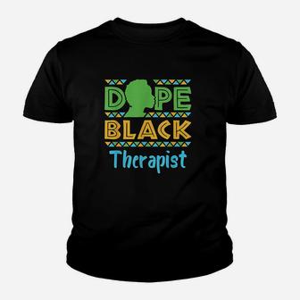 Black Therapist Mental Health Counseling Psychology Science Kid T-Shirt - Seseable