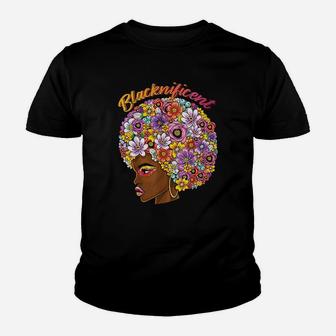 Blacknificent Afro Natural Hair African Black Queen Kid T-Shirt - Seseable