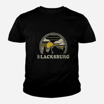 Blacksburg Virginia Vintage Hiking Mountains Kid T-Shirt - Seseable