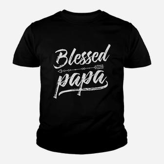 Blessed Papa New Dad Fathers Day Gift Kid T-Shirt - Seseable