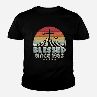 Blessed Since 1983 Vintage Christian Birthday Gift Kid T-Shirt - Seseable