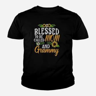 Blessed To Be Called Mom And Grammy Thanksgiving Christmas Kid T-Shirt | Seseable CA