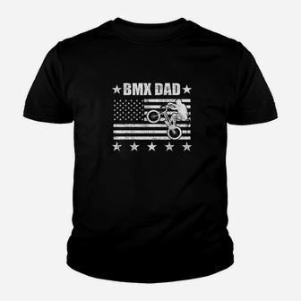 Bmx Dad American Flag Vintage Kid T-Shirt - Seseable