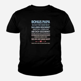 Bonus Papa Kinder Tshirt, Lustiges Stiefvater-Design - Seseable