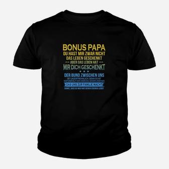 Bonus Papa Kinder Tshirt mit inspirierendem Spruch, Geschenkidee - Seseable