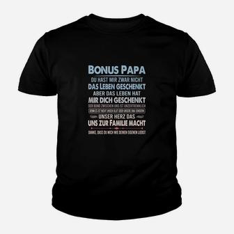 Bonus Papa Themen-Kinder Tshirt, Liebevolle Botschaft für Stiefvater - Seseable