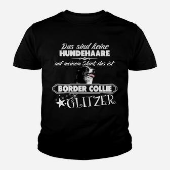 Border Collie Glitzer Kinder Tshirt für Hundeliebhaber - Seseable