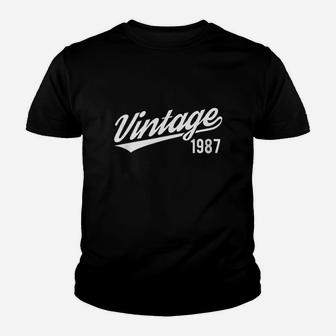 Born In 1987 Vintage 35th Birthday Gift Turning 35 Year Old Kid T-Shirt - Seseable