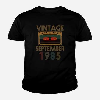 Born In September 1985 Vintage Birthday Kid T-Shirt - Seseable