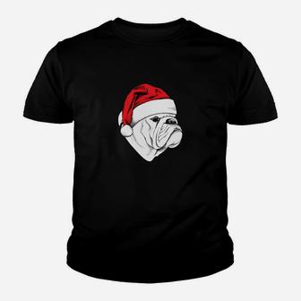 Bulldog Ugly Christmas Sweater Funny Holiday Kid T-Shirt - Seseable