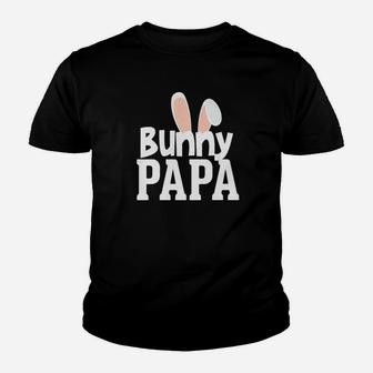 Bunny Papa Easter Rabbit Holiday Ears Parent Dad Granddad Premium Kid T-Shirt - Seseable