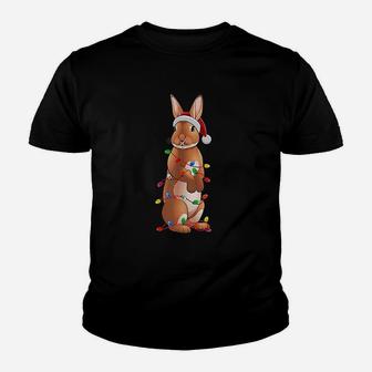 Bunny Rabbit Christmas Tree Kid T-Shirt - Seseable