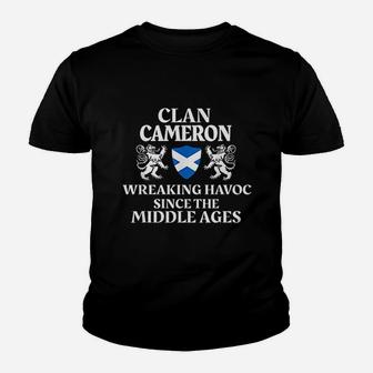 Cameron Scottish Family Clan Scotland Lion Kid T-Shirt - Seseable