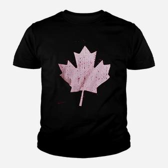Canada Pride Vintage Style Retro Canadian Maple Leaf Kid T-Shirt - Seseable