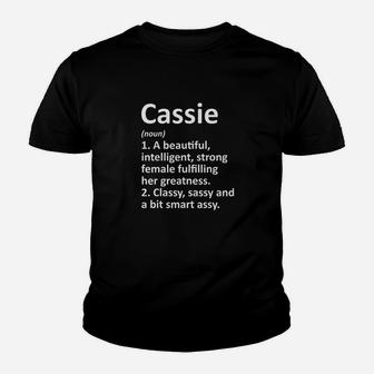 Cassie Definition Name Funny Christmas Gift Kid T-Shirt - Seseable