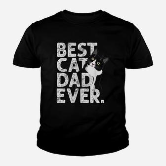 Cat Daddy Father Gift Best Cat Dad Ever Kid T-Shirt - Seseable