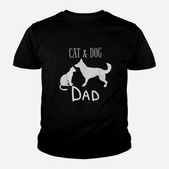 Cat Dog Dad Owner Cute Father Daddy Pet Animal Papa Kid T-Shirt - Seseable
