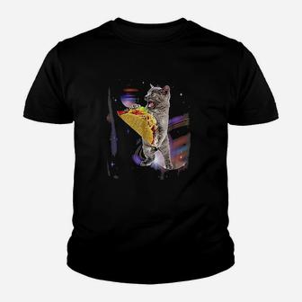 Cat Taco In Space Funny Cat And Taco Lovers Kid T-Shirt - Seseable