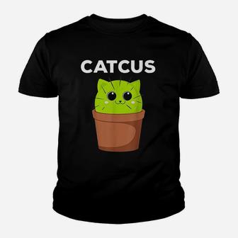 Catcus Funny Cat Pun Gift For Cat Moms Kid T-Shirt - Seseable
