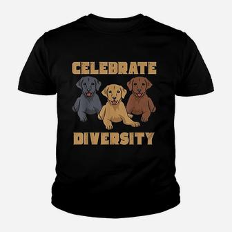 Celebrate Diversity Labrador Retriever Gifts Lab Dog Lover Kid T-Shirt - Seseable