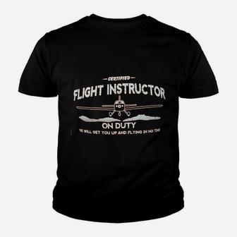 Certified Flight Instructor Pilot Flight Instructor Kid T-Shirt - Seseable